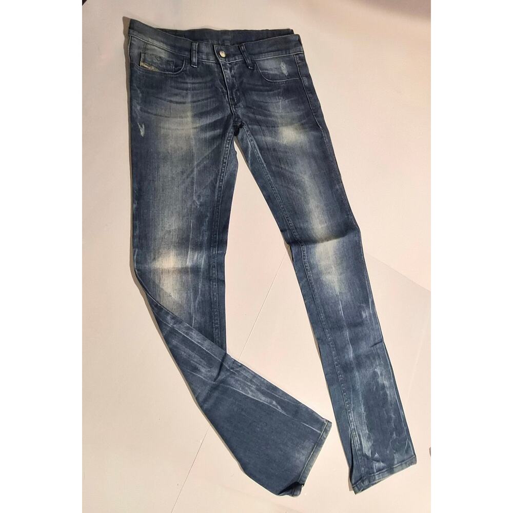 Y2K Diesel Livy Slim Low Rise Studded Distressed Stretch‎ Jeans W27 L32
